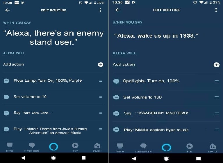 Alexa device tuning versions